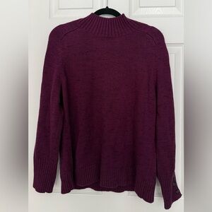 J. Jill Rich Plum High Neck Knit Sweater